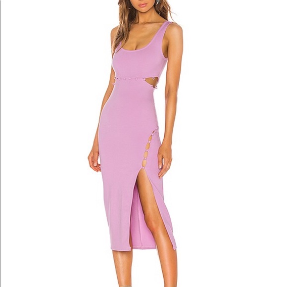 NEW H:ours samiah lilac midi dress XXS - Picture 2 of 4